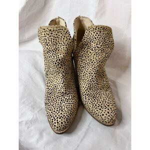 Coconuts by Matisse Trader Leather and Fur Cheetah Animal Print‎ Bootie Size 7.5